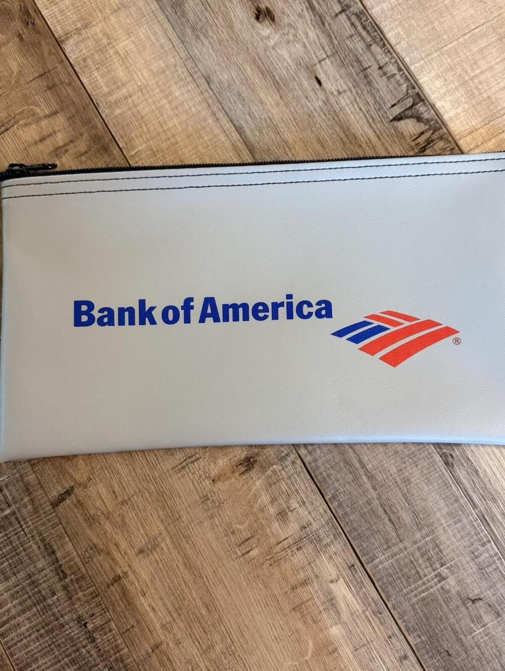 Bank Of America Bank Bag Money Pouch Gray